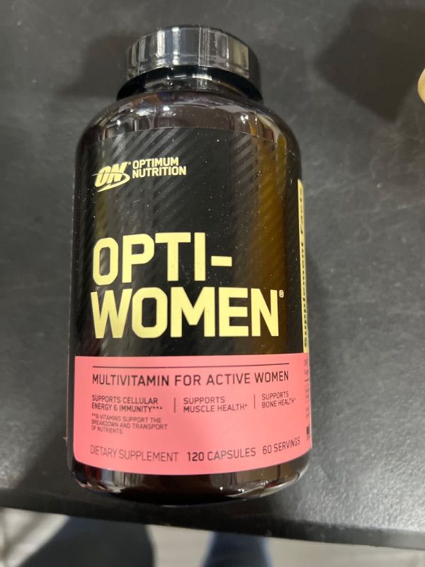 Photo 2 of Optimum Nutrition Opti-Women, Vitamin C, Zinc and Vitamin D for Immune Support Womens Daily Multivitamin Supplement with Iron, Capsules, 120 Count 120 Count (Pack of 1)  BB 12.23