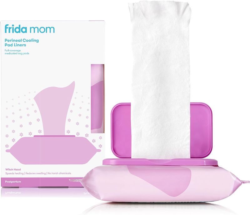 Photo 1 of Perineal Medicated Witch Hazel Full-Length Cooling Pad Liners for Postpartum Care by Frida Mom | Speeds Healing and Reduces Swelling for Perineal Area | 24-count
