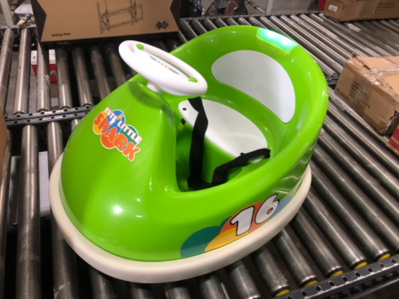 Photo 1 of Best Ride On Cars 6 Volt Bumperz Kids Electric Battery Powered Ride On Bumper Car Vehicle with Power Indicator, Anti Collision Bar, and Music, Green