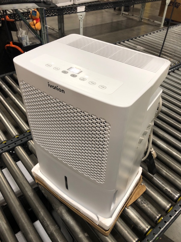 Photo 2 of Ivation 4,500 Sq. Ft Energy Star Dehumidifier, Large Capacity Compressor De-humidifier for Extra Big Rooms and Basements w/Continuous Drain Hose Connector, Humidity Control, Auto Shutoff and Restart
