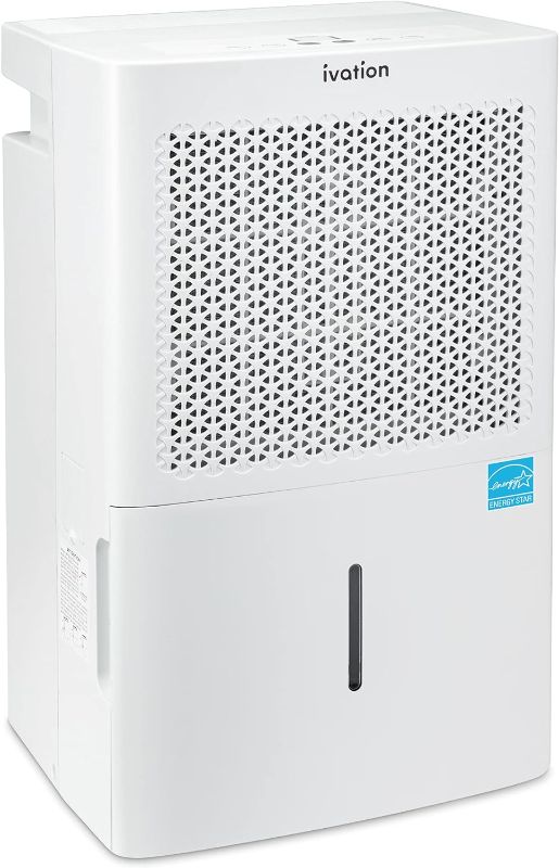 Photo 1 of Ivation 4,500 Sq. Ft Energy Star Dehumidifier, Large Capacity Compressor De-humidifier for Extra Big Rooms and Basements w/Continuous Drain Hose Connector, Humidity Control, Auto Shutoff and Restart
