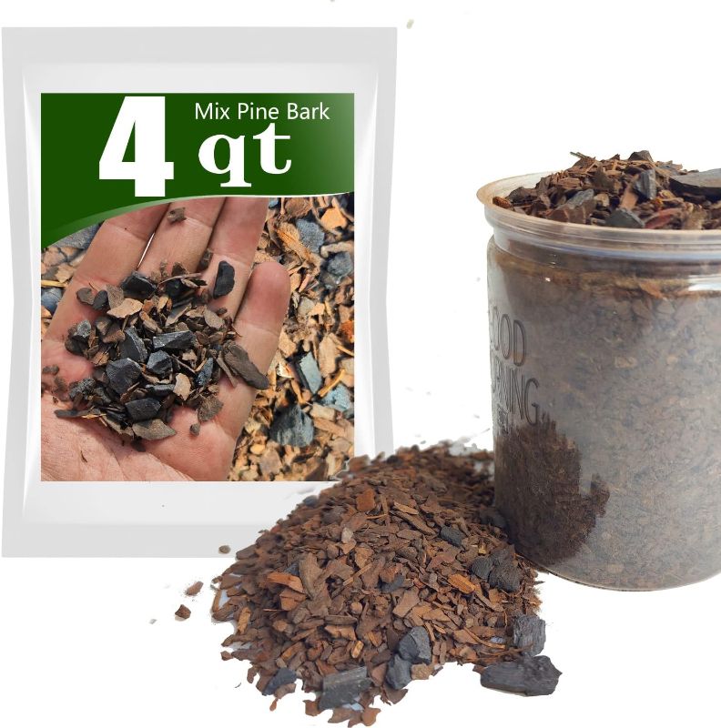Photo 1 of  Mix Pine Bark and Perlite, Orchid Potting Mix Orchid Bark (B, 4qt) 
