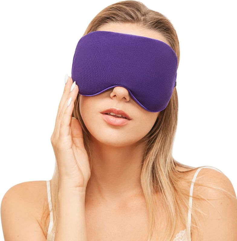 Photo 1 of  Kimkoo Heated Eye Mask, Detachable and Reusable Microwave Warm Eye Compress Mask for Eye Irritation, Dry Eye, Blepharitis, Itchy Eyes and Other Eye Discomfort Problems (Purple) 