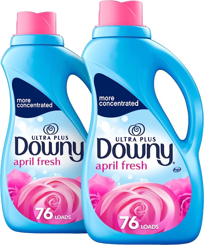 Photo 1 of  Downy Ultra Plus Laundry Fabric Softener Liquid, April Fresh Scent, 152 Total Loads (Pack Of 2) 