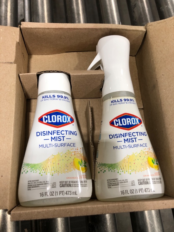 Photo 2 of Clorox® Disinfecting Mist, Lemon and Orange Blossom, 1 Spray Bottle and 1 Refill, 16 Fl Oz (Pack of 2) Lemon Orange Blossom Starter Kit