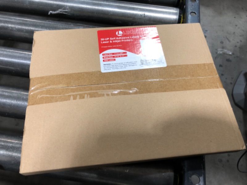 Photo 1 of L LIKED 1" X 2-5/8" Self Adhesive Shipping Labels for Laser & Inkjet Printers, Barcode Mailing SKU Labels 30-up (3000 Labels - 100 Sheets) 1" X 2-5/8"(30-up) 100 Sheet