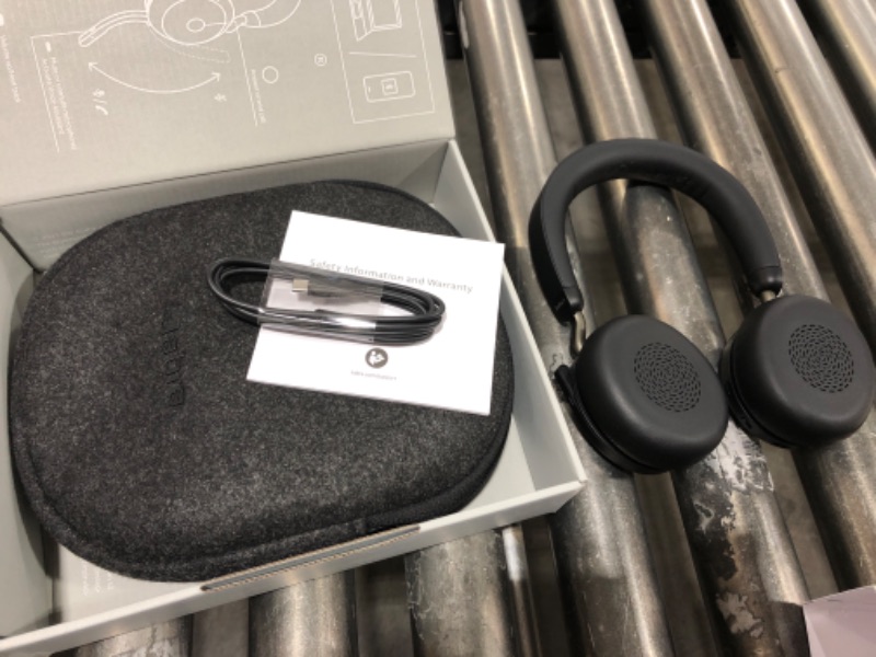 Photo 2 of Jabra Evolve2 75 PC Wireless Headset with 8-Microphone Technology - Dual Foam Stereo Headphones with Adjustable Advanced Active Noise Cancelling, USB-C Bluetooth Adapter and UC Compatibility - Black UC Compatible Headset (USB-C)