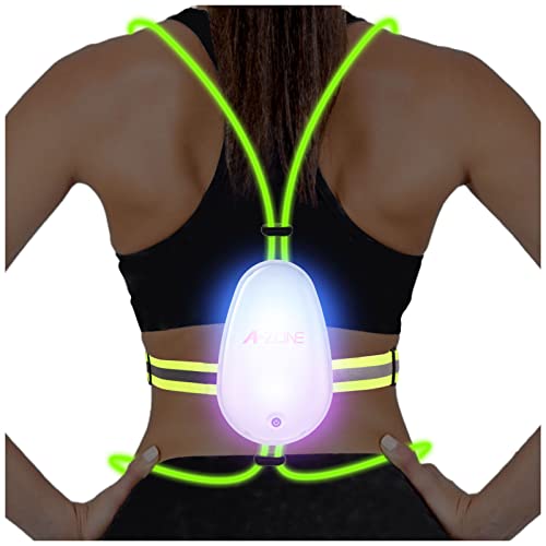 Photo 1 of A-ZONE Running Lights for Runners High Visibility Led Reflective Vest USB Rechargeable Reflective Gear for Running/ Cycling at Nights Lightweight Waterproof