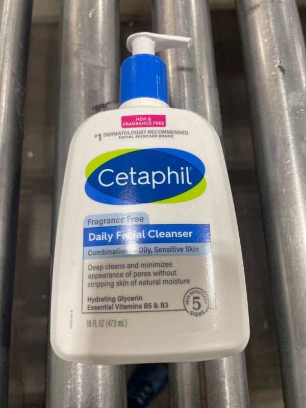 Photo 2 of Cetaphil Face Wash, Daily Facial Cleanser for Sensitive, Combination to Oily Skin, NEW 16 oz, Fragrance Free,Gentle Foaming, Soap Free, Hypoallergenic NEW 16oz