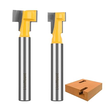 Photo 1 of 2pcs 1/4inch Shank T-Slot Carbide Keyhole Cutter Router Bits Set 3/8 inch 1/2 inch Blade Diameter
