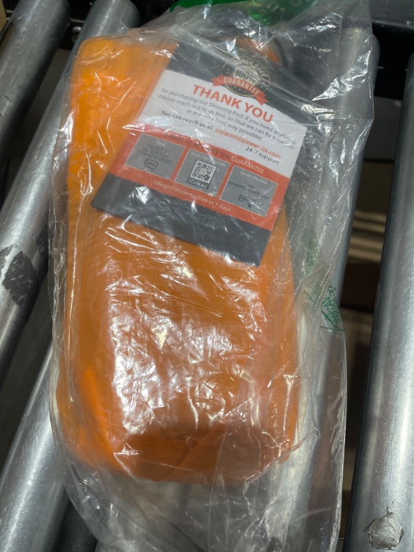 Photo 1 of POWERLIX Sleeping Pad - Ultralight Inflatable Sleeping Mat, Ultimate for Camping, Backpacking, Hiking - Airpad, Inflating Bag, Carry Bag, Repair Kit - Compact & Lightweight Air Mattress Orange & Black