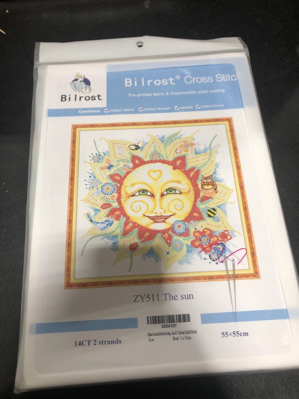 Photo 1 of 14ct 2 strands Cross stitch -The Sun