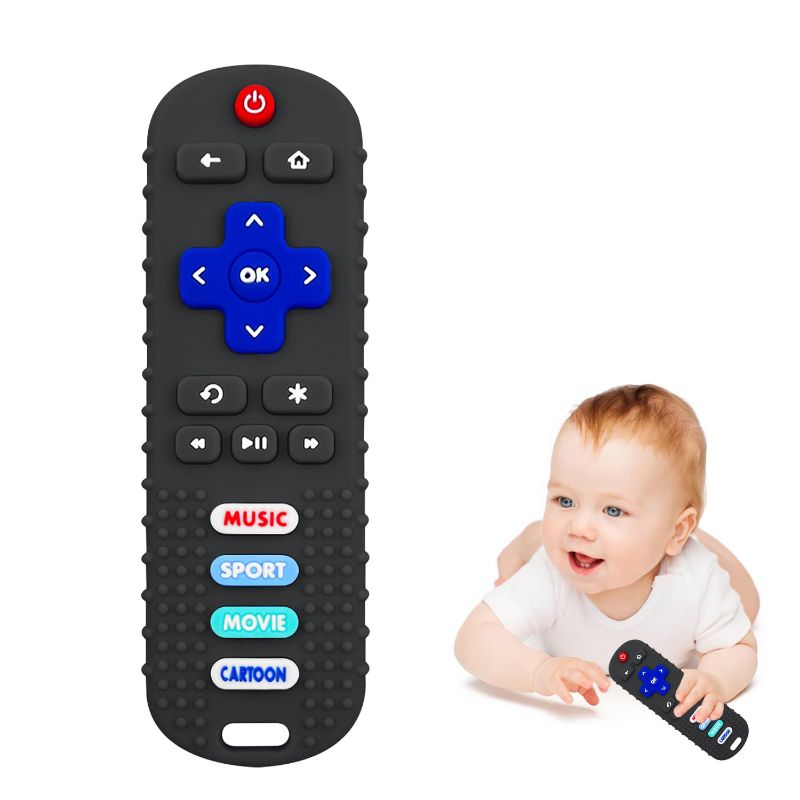 Photo 1 of Baby Teething Toys, Soft Silicone Remote Control