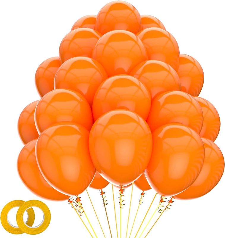 Photo 1 of 100Pack Orange Latex Balloons