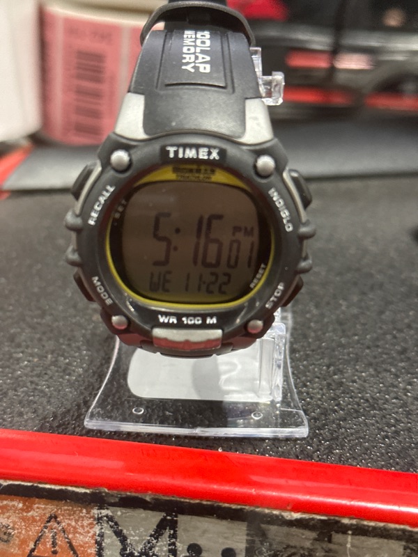 Photo 2 of Timex Full-Size Ironman Classic 100 Watch Black/Yellow