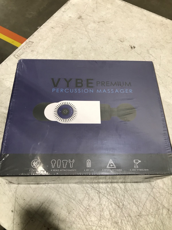 Photo 2 of VYBE Premium Muscle Massage Gun for Athletes - Powerful Handheld Deep Tissue Percussion Massager for Body, Back, Shoulder Pain - Quite Portable Electric Therapy Fascia Gun - 5 Speeds, 4 Attachments.