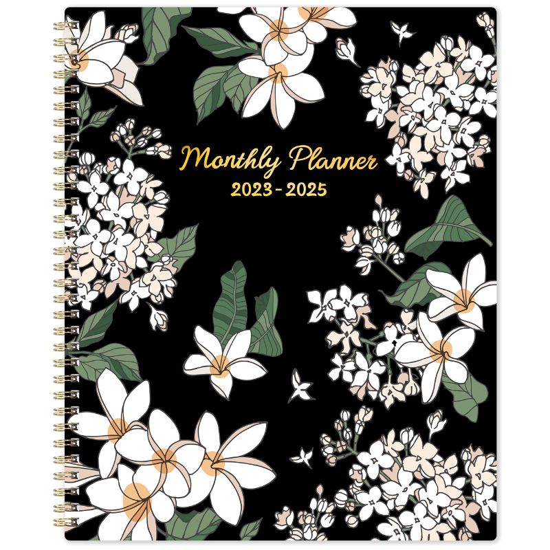 Photo 1 of 2023-2025 Monthly Planner/Calendar - Jul 2023 - Jun 2025, Monthly Planner 2023-2025 with Two-Side Pocket, 9" x 11", 2-Year Monthly Planner (24 Months), Flexible Cover, Perfect Organizer Black - 9" x 11"