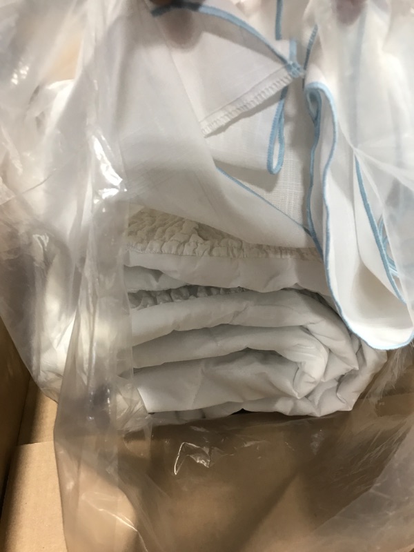 Photo 1 of Baby Doll Bedding Drake Linen Look Bassinet Skirt/Hood Cover, Blue