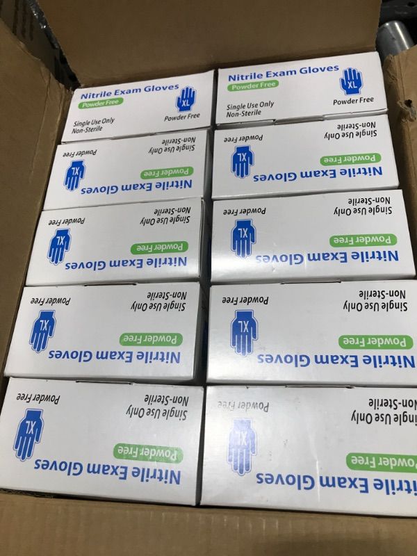 Photo 1 of 1000 XL GLOVES NITRILE EXAM GLOVES POWDER FREE