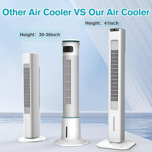 Photo 1 of 41'' Portable Air Conditioners, 3-1 Evaporative Air Cooler w/Remote, 15H Timer, 90° Swing, Portable AC with 1700ML Water Tank, 
