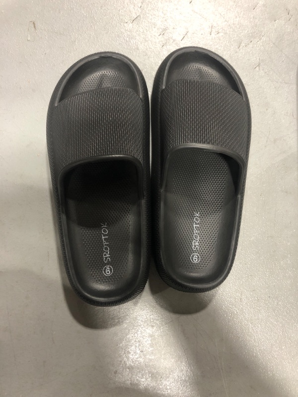 Photo 1 of Cloud Slides for Women Men Quickly Dry Non-Slip Pillow Sandals, Soft Thick Sole Indoor and Outdoor Shower Slippers