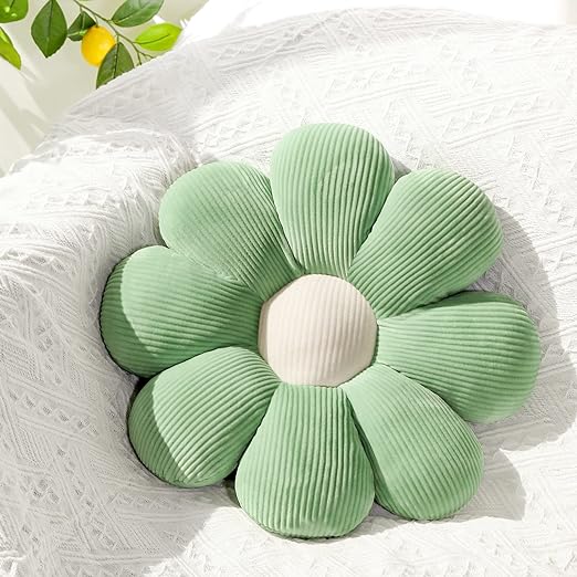 Photo 1 of  Set of 2 Flower Pillows, Daisy Flower Shaped Throw Pillow Cute Floor Cushion Seating Cute Room Decor Plush Pillow for Reading Bedroom Sofa Chair,14 Inch