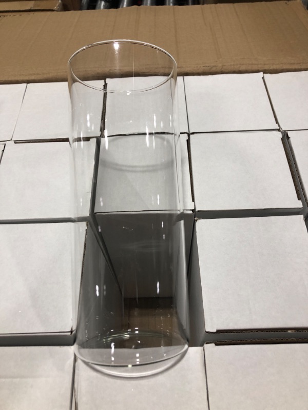 Photo 2 of 20 Pack Clear Glass Cylinder Vases Table Flowers Vases for Centerpieces Bulk Cylinder Candle Holders Glass Plant & Flower Vases for Home Wedding Party Holiday Decorations (4 x 10 Inch)