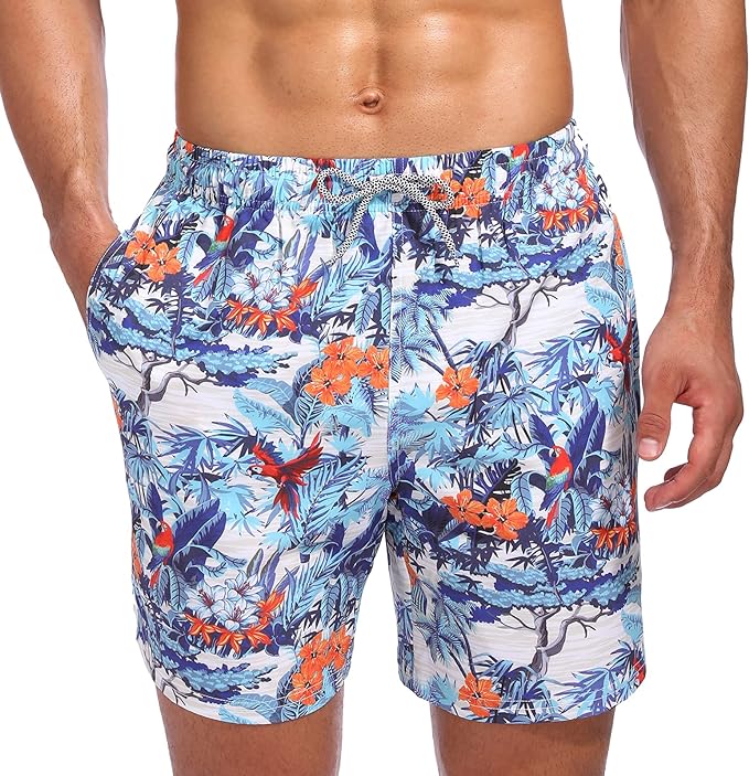 Photo 1 of Biwisy Mens Swim Trunks Quick Dry Beach Shorts Mesh Lining Swimwear Bathing Suits with Pockets LARGE
