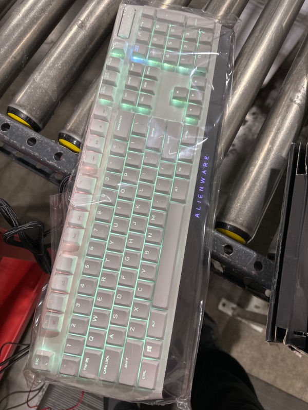 Photo 2 of Alienware New Low-Profile RGB Gaming Keyboard AW510K Light, Alienfx Per Key RGB Lighting, Media Controls and USB Passthrough, Cherry MX Low Profile Red Switches, Lunar Light Keyboard Multicolor