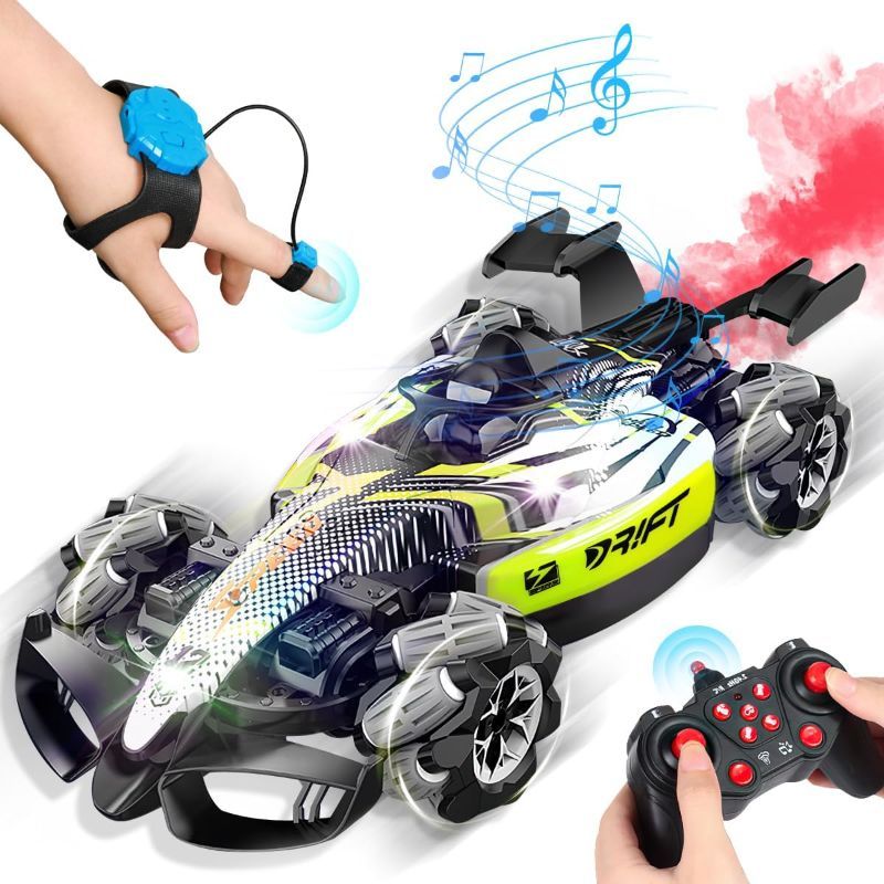 Photo 1 of Axirata F1 Gesture Hand Remote Control Car for Kids Age 6-12 Year Old 2.4GHz 4WD 360°Rotation Drift RC Stunt Car with Light & Music & Spray 1:12 Scale Toy Car for Boys Girls
