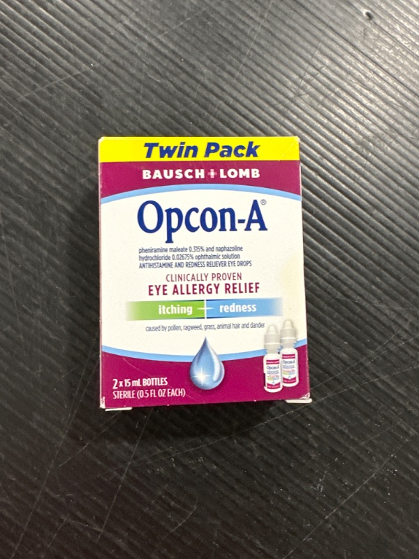 Photo 2 of Allergy Eye Drops by Bausch & Lomb, for Itch & Redness Relief, 15 mL (Pack of 2), Packaging May Vary 0.51 Fl Oz (Pack of 2)