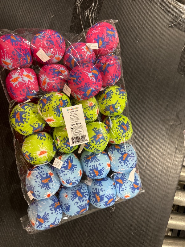 Photo 1 of 24 Pack - 3" Water Bomb Splash Balls - Water Absorbent Ball - Kids Pool Toys, Outdoor Water Activities for Kids, Pool Beach Party Favors. Water Fight Games By 4E's Novelty