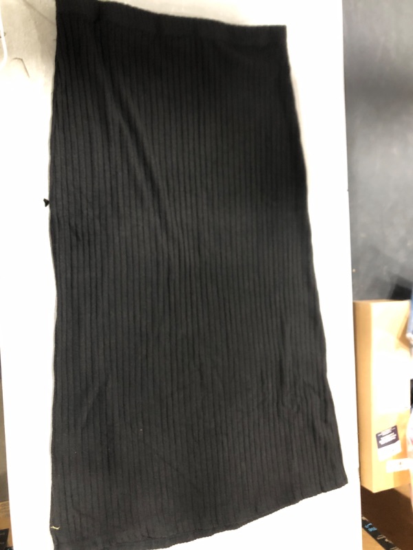 Photo 1 of (XXL) Women's High Waist Ribbed Knit Skirt Maxi Length