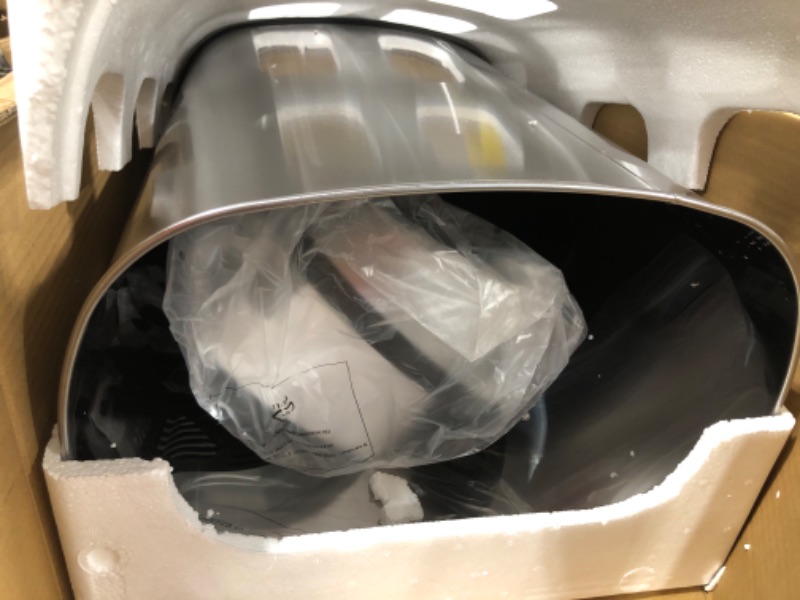 Photo 1 of iTouchless 13 Gallon Oval Sensor Touchless Trash Can with Odor Control System & AC Power Adapter for Automatic Sensor Trash Cans, Official and Manufacturer Certified, UL Listed, Energy Saving Oval Stainless Steel