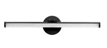 Photo 1 of 22 in. 1-light Matter Black LED Vanity Light Bar 18-Watt Rotatable Bathroom Light Fixture
