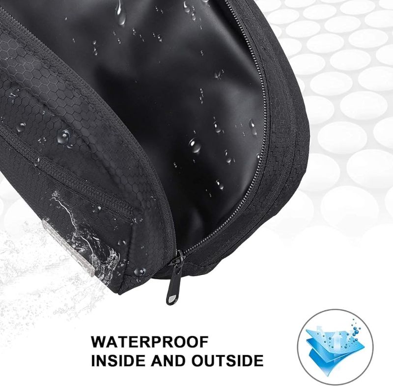 Photo 1 of  emissary Nylon Men's Toiletry Bag - Large Waterproof Shower Bag - Travel Toiletries Bag - Dopp Kitt for Men - Toiletry Bag for Men and Women - Shaving Bag for Men Travel (Black Water-Resistant) 
