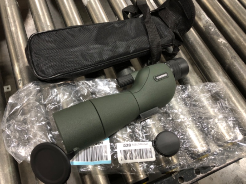 Photo 2 of  YUANZIMOO 25-75x60 Spotting Scopes with Tripod Carrying Bag and Smartphone Adapter Straight Spotter Scope for Target Shooting Hunting Bird Watching 