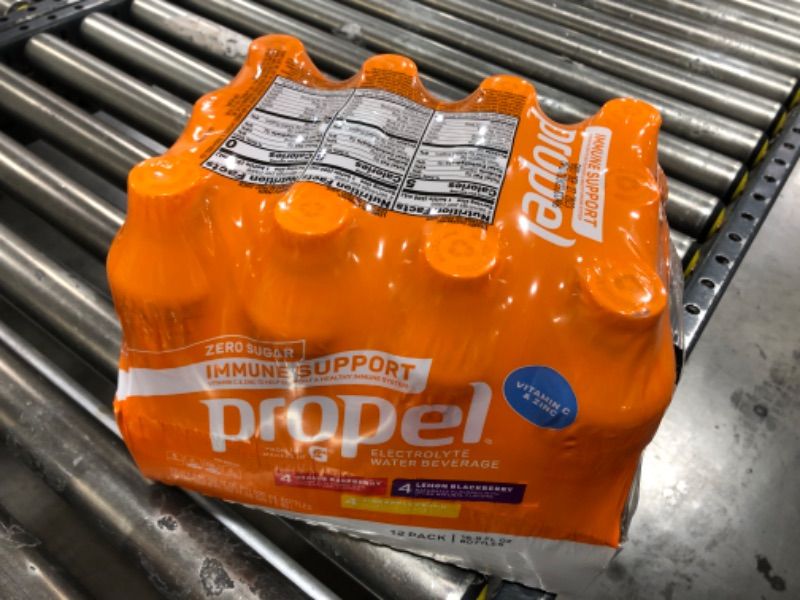 Photo 1 of  Propel Immune Support with Vitamin C + Zinc, 3 Flavor Variety Pack, 16 Fl Oz (Pack of 12) BEST BY 27 SEPT 2023