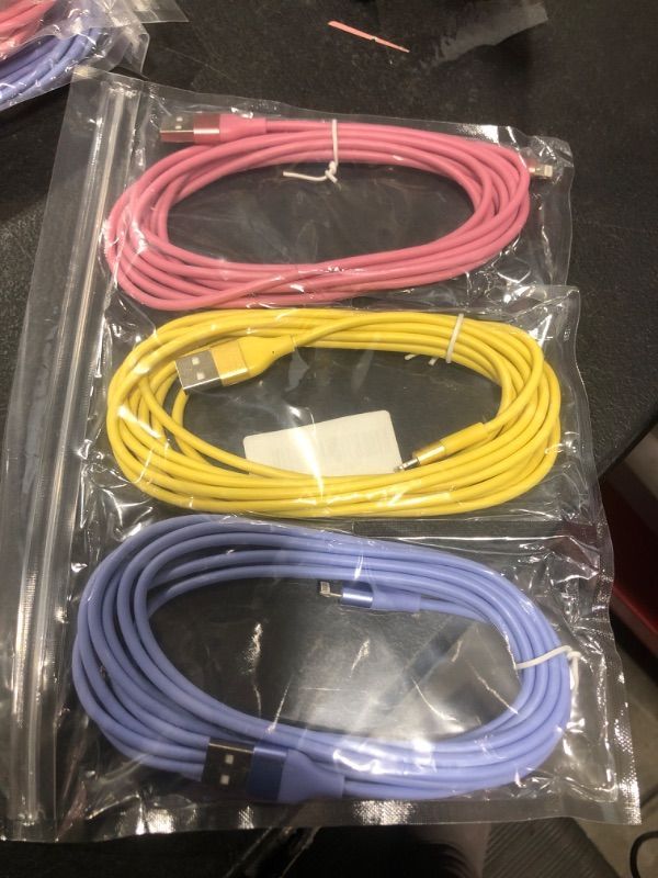 Photo 1 of SwaggWood iPhone Charger [Apple MFi Certified] 3Pack 10FT Lightning Cable Fast Charging Cord Compatible with iPhone 13 12 11 Pro Max XR XS X 8 7 6 Plus SE and More - Colorful