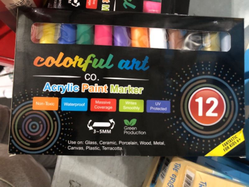 Photo 1 of ACRYLIC PAINT MARKERS 12 CT 