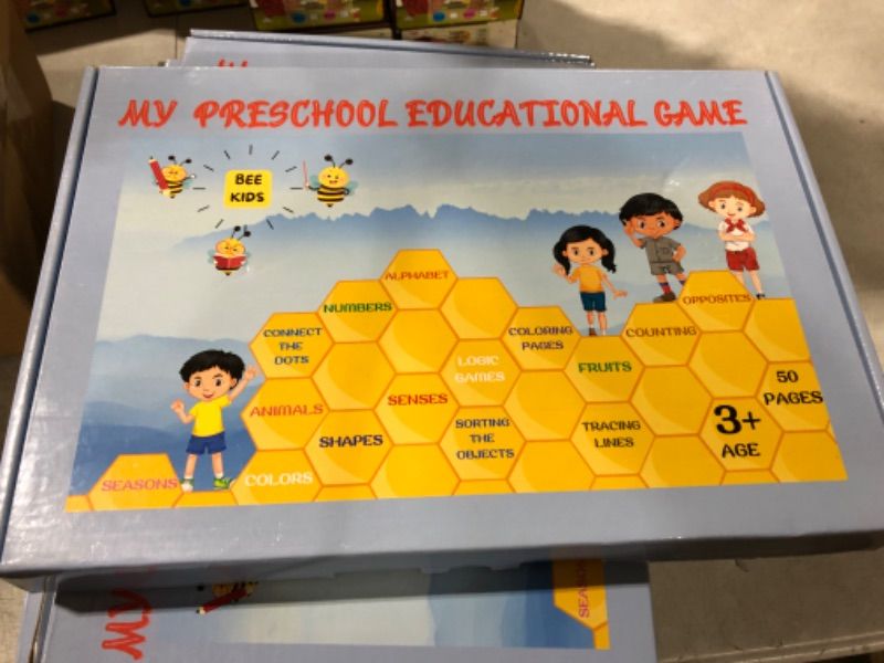 Photo 1 of BEE KIDS Preschool Dry Erase Handwriting Practice Workbook, 50 Pages of Learning Activities and Games, Alphabet Numbers Colors Shapes, Montessori Busy Book, Learn to Write Toy Gift for Boys and Girls