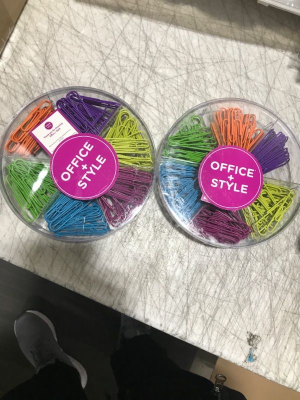 Photo 2 of 2 pack Office Style Large Colored Paper Clips, Mixed (OS-LARGEPC)