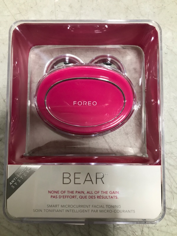 Photo 2 of FOREO Anti Aging Bundle - Bear Fuchsia Microcurrent Facial Device and Serum Conductive Gel