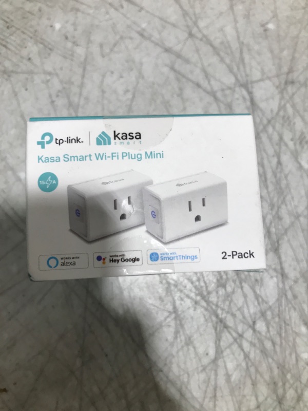 Photo 2 of Kasa Smart Plug Ultra Mini 15A, Smart Home Wi-Fi Outlet Works with Alexa, Google Home & IFTTT, No Hub Required, UL Certified, 2.4G WiFi Only, 2-Pack(EP10P2) , White