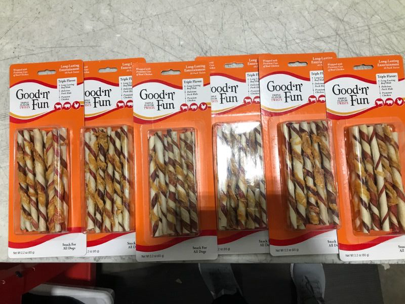 Photo 2 of (6 pack) Healthy Hide Good 'n' Fun Twists, Triple Flavor, 10 Pack - 10 twists, 2.2 oz