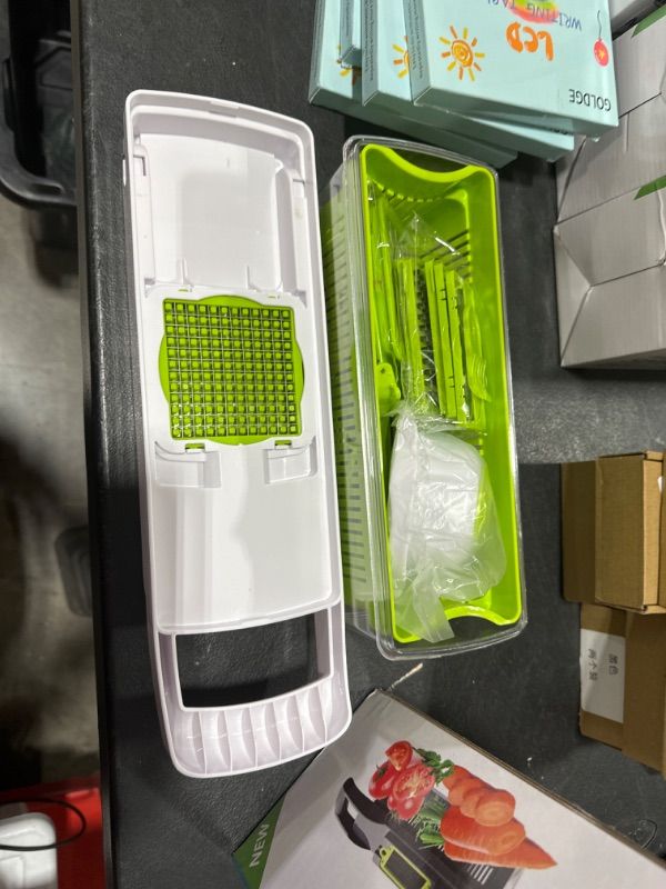 Photo 1 of 13-in-1 Food Chopper, Professional Veggie Slicer cutter, vegetables chopper, and Garlic Chopper with 8 Interchangeable Blades and Container vegetable chopper Kitchen Essential for Effortless Meal prep