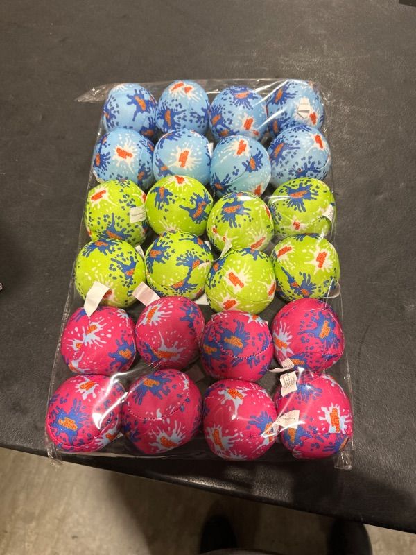 Photo 1 of 24 Pack - 3" Water Bomb Splash Balls - Water Absorbent Ball - Kids Pool Toys, Outdoor Water Activities for Kids, Pool Beach Party Favors. Water Fight Games By 4E's Novelty