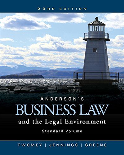 Photo 1 of Anderson's Business Law and the Legal Environment, Standard Volume 23rd Edition
by David P. Twomey (Author), Marianne M. Jennings (Author), Stephanie M Greene (Author