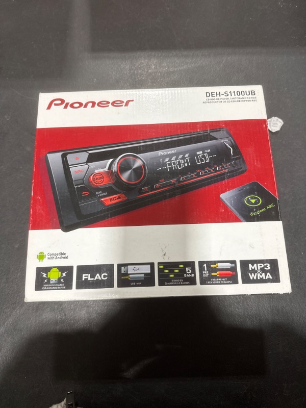 Photo 2 of Pioneer DEH-S1100UB CD Receiver with AM/FM Tuner