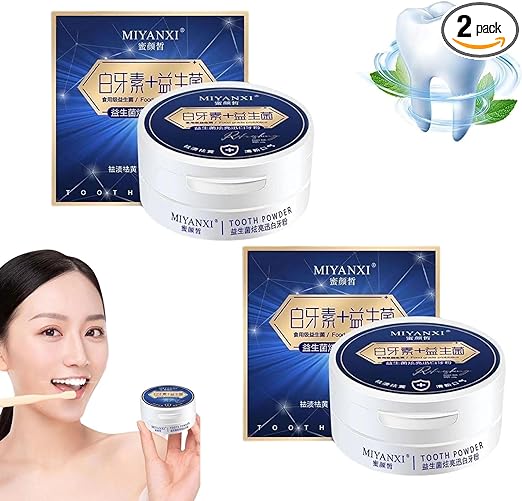 Photo 1 of 2PCS Tooth Powder,Tooth Powder, Effective Remover Stains from Coffee, it can Refresh The Breath, Bad Breath, Help to Dental Health,Lasting Freshness, Bloom Confident Smile(50g*2)) (2PACK)
